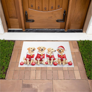 Labrador-Weihnachtskleid Santa-Hut Fußmatte