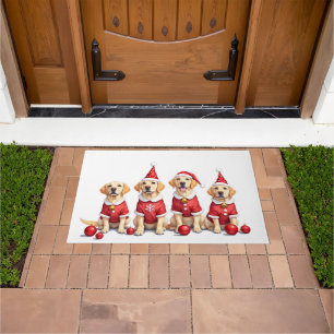 Labrador-Weihnachtskleid Santa-Hut Fußmatte