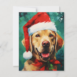 Labrador Weihnachtsmalerei Feiertagskarte