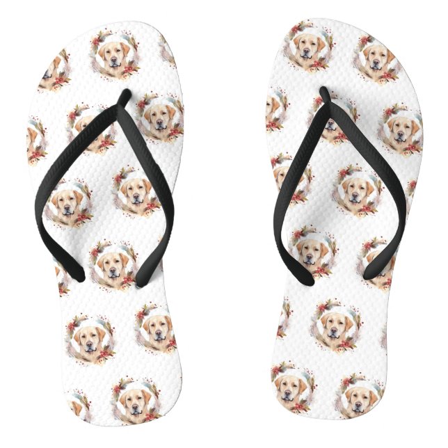 Labrador Weihnachtsmann Flip Flops (Fußbett)