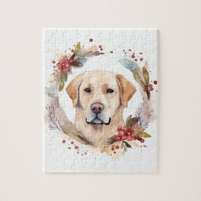 Labrador Weihnachtsmann Puzzle (Vertikal)