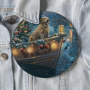 Labrador Weihnachtsreise Button