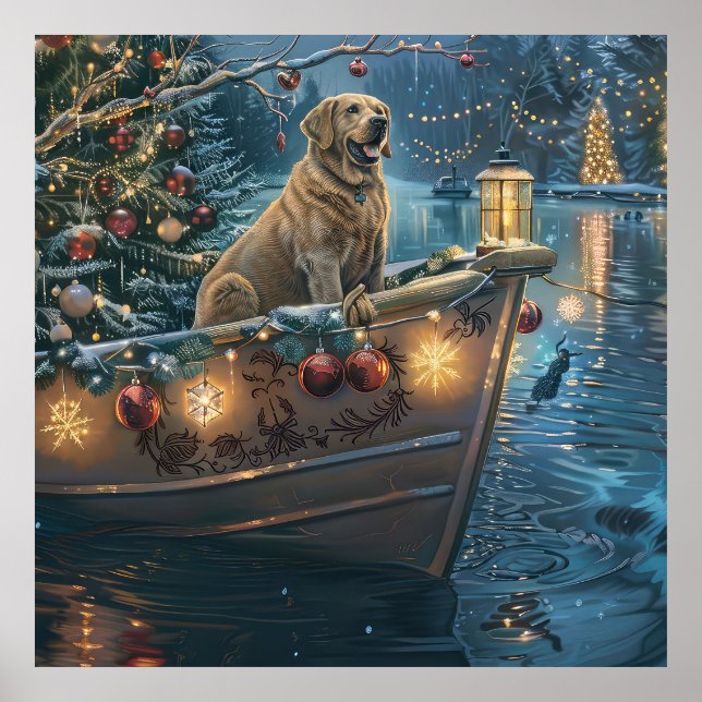 Labrador Weihnachtsreise Poster (Vorne)
