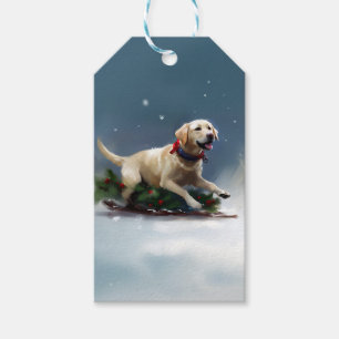 Labrador Weihnachtsschnee Winter Geschenkanhänger