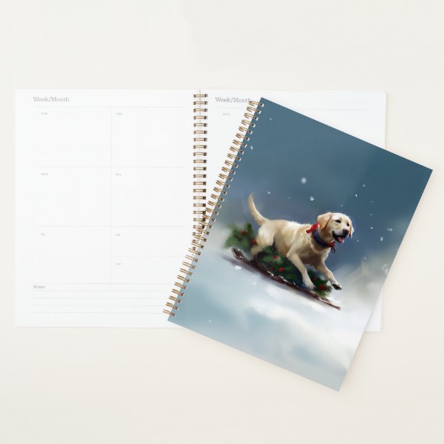 Labrador Weihnachtsschnee Winter Planer (Anzeige)