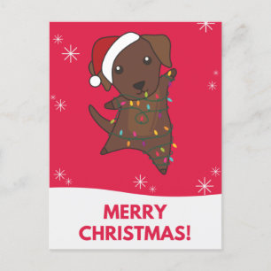 Labrador Weihnachtsschnee Wintertiere Hunde Holida Feiertagspostkarte