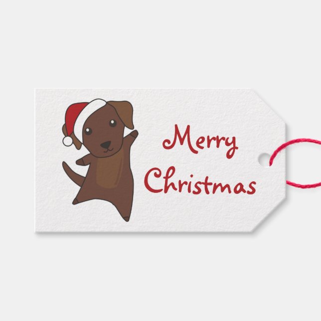 Labrador Weihnachtsschnee Wintertiere Hunde Trucke Geschenkanhänger (Vorderseite (Horizontal))