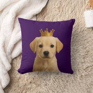 Labrador Welpe in Gold Crown Niedlich Kissen