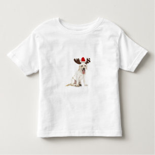 Labrador-Welpen-tragende Geweihe Kleinkind T-shirt