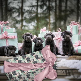 Labrador Welppy Moderne Minze Weihnachten Sm Geschenkpapier