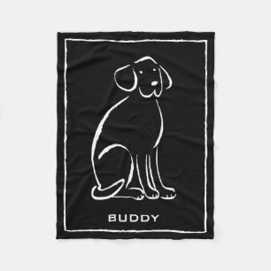 Labradore Kunst-Auswahl-Farbe, addieren Namen Fleecedecke