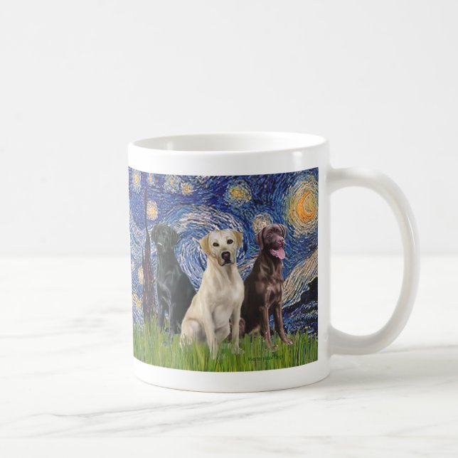 Labradoren (3) - Sternennacht Kaffeetasse (Rechts)