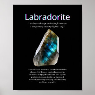 Labradorite Crystal Stone Bedeutung Poster