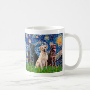 Labradors (3) - Starry Night Kaffeetasse