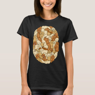 Labradors Dog Pattern Golden Retrievers T-Shirt