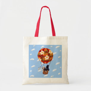 Labradors u. Heißluft-Ballon-Malerei Tragetasche