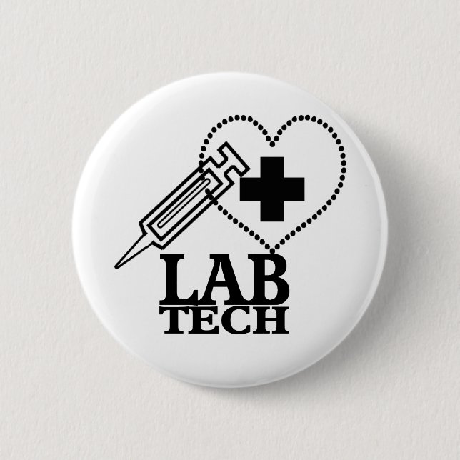 LABRADORtech-HERZ-SPRITZE-LOGO - Button (Vorderseite)