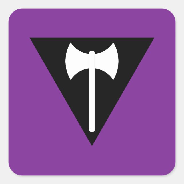 Labrys Lesbian Flag  Quadratischer Aufkleber (Vorderseite)