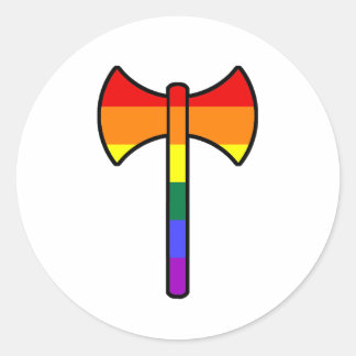 Labrys Runder Aufkleber