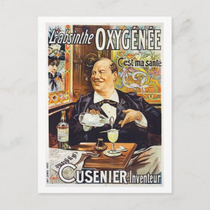 L'Absinthe Cusenier Postkarte
