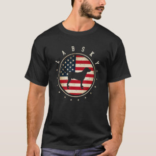 Labsky USA-Flagge 4. Juli Hundemama Vater T-Shirt