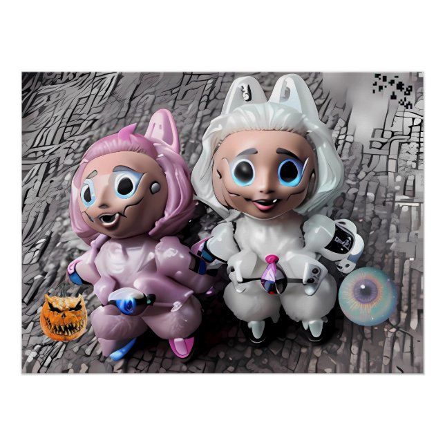 Labubu Tricks und Leckereien Poster (Vorderseite)