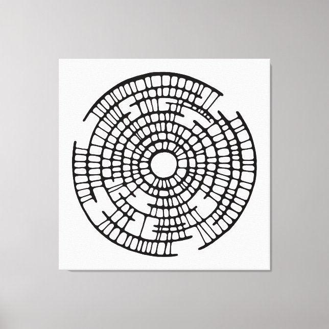 Labyrinth / Abstraktion / Minimalistische Kunst Leinwanddruck (Vorderseite)