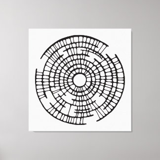 Labyrinth / Abstraktion / Minimalistische Kunst Leinwanddruck
