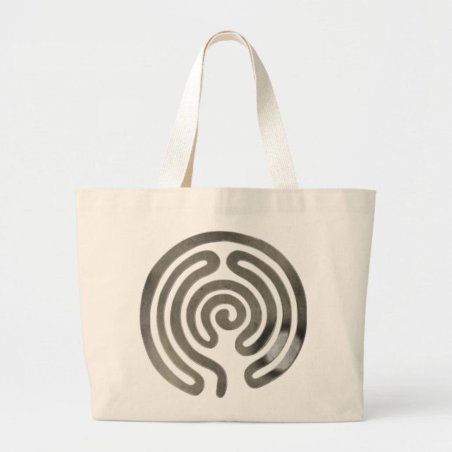 Labyrinth antikes Silber Jumbo Stoffbeutel (Vorne)