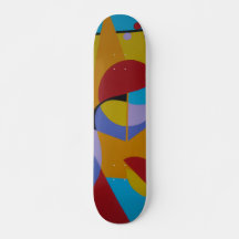 Labyrinth auf dem Asphalt-Skateboard