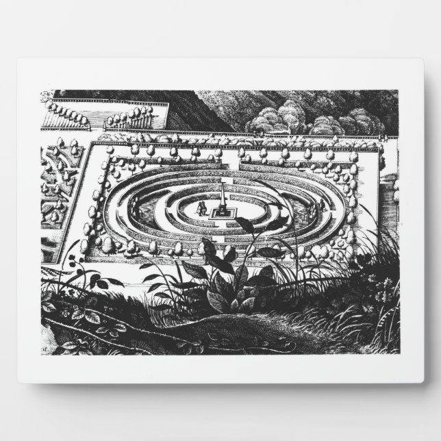 Labyrinth bei Heidelberg, Hortus Palatinus (engrav Fotoplatte (Vorderseite)