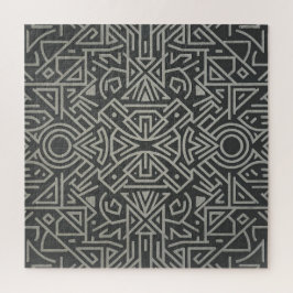 Labyrinth der Linien | Tribales geometrisches Jigs Puzzle