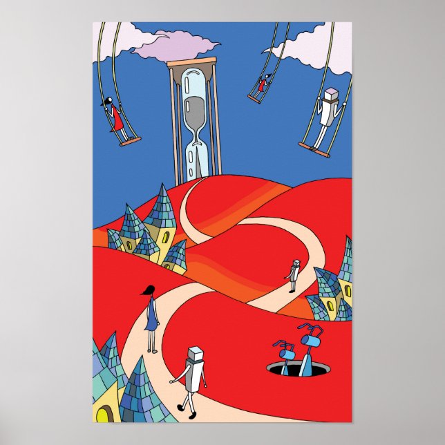 Labyrinth der Zeit, der Hügel der Sanduhr. Poster (Vorne)