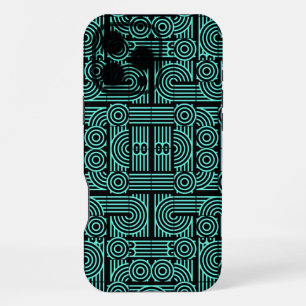 Labyrinth Futuristisches abstraktes geometrisches  iPhone 16 Pro Max Hülle