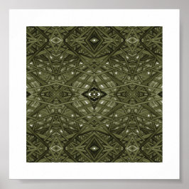Labyrinth Gelb Abstrakte Alkohol-Tinte-Kunst Poster