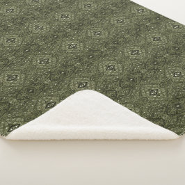 Labyrinth Gelb Abstrakte Alkohol-Tinte-Kunst Sherpadecke
