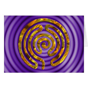 Labyrinth GOLD violette Wellen