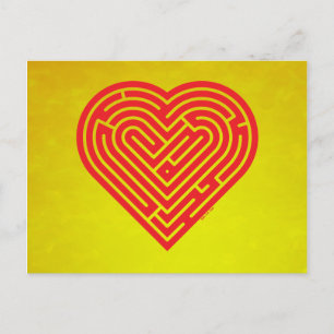 Labyrinth Heart Postkarte