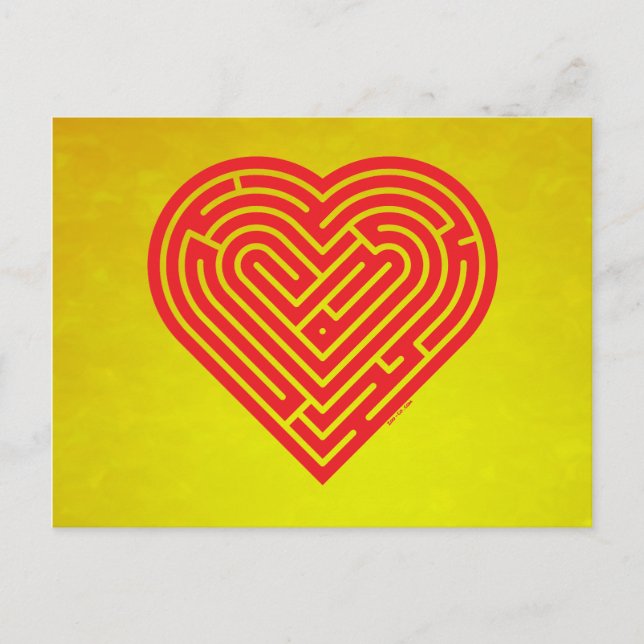 Labyrinth Heart Postkarte (Vorderseite)