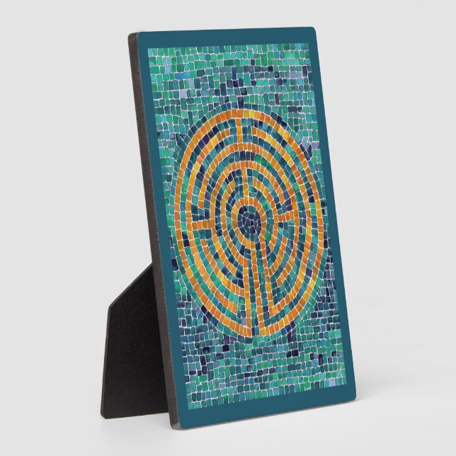 LABYRINTH II 12x18 Plaque with Easel - Green Fotoplatte (Seite)