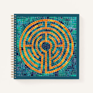 LABYRINTH II 8,5x8,5 Spiralblock Notizbuch