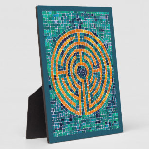 LABYRINTH II 8x10 Plakette mit Staffelei - Grün Fotoplatte