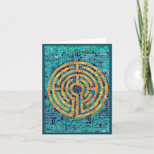 LABYRINTH II Note Card / grün Karte