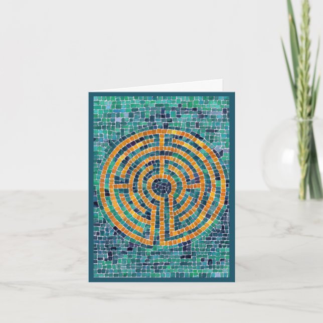 LABYRINTH II Note Card / grün Karte (Vorderseite)