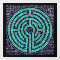 LABYRINTH III 12x12 Fensterklammer - Schwarz