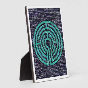 LABYRINTH III 12x18 Plaque with Easel - White Fotoplatte