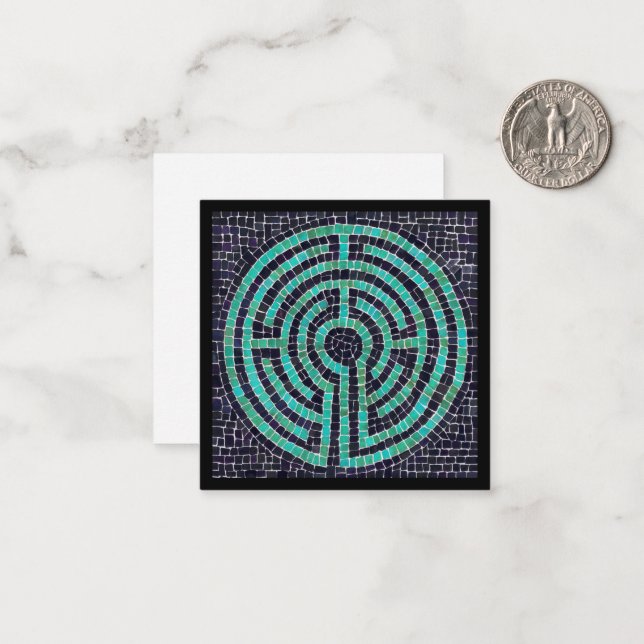 LABYRINTH III 2,5" quadratische Flachkarte / schwa Mitteilungskarte (Vorderseite/Rückseite Beispiel)