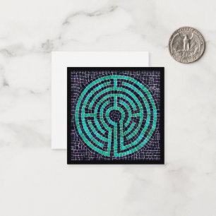 LABYRINTH III 2,5" quadratische Flachkarte / schwa Mitteilungskarte