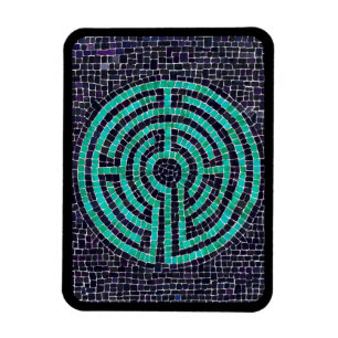LABYRINTH III 3x4 Flexibler Magnet - Schwarz