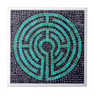 LABYRINTH III 4.25x4.25 Keramik Tile - weiß Fliese